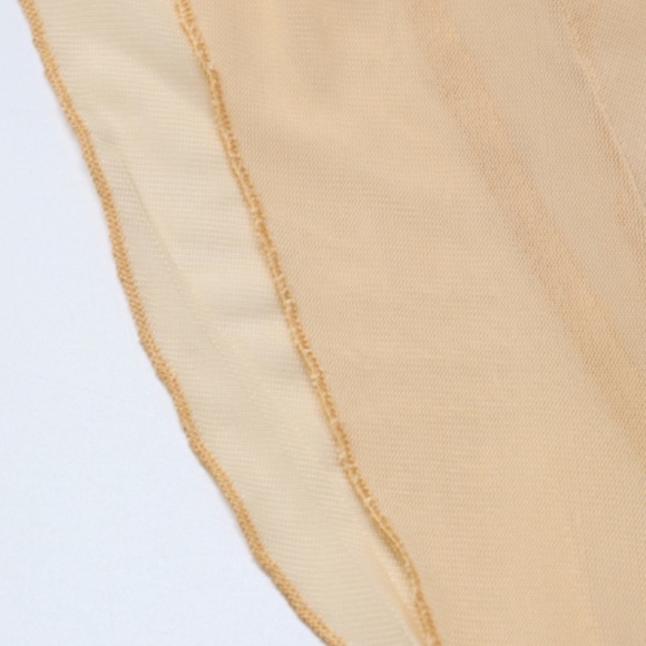 5⭐️CASA B | Florencia Sheer Mesh Floral Appliqué Dress in Nude - Picture 6 of 11